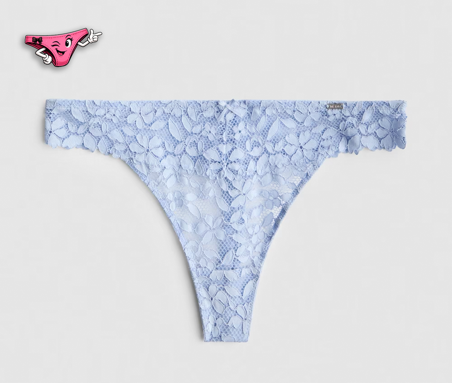 Tanga de encaje floral