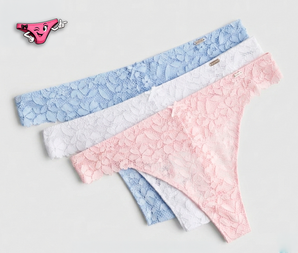 Tanga de encaje floral