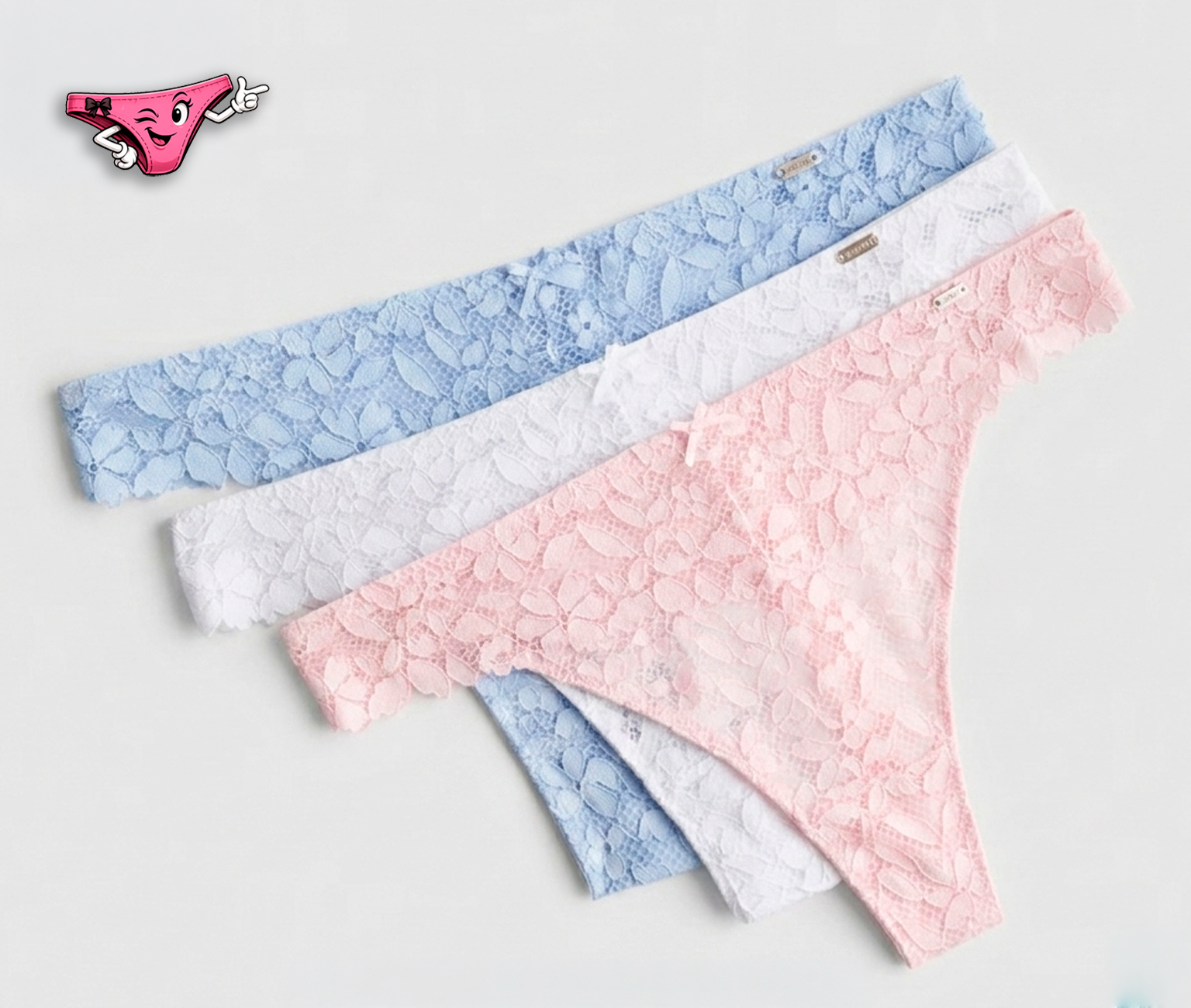 Tanga de encaje floral